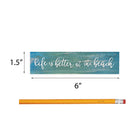 P. Graham Dunn Life is Better at The Beach Blue Distressed 6 x 1.5 Mini Pine Wood Tabletop Sign Plaque
