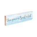 P. Graham Dunn Love You Beach & Back Blue Distressed 6 x 1.5 Mini Pine Wood Tabletop Sign Plaque