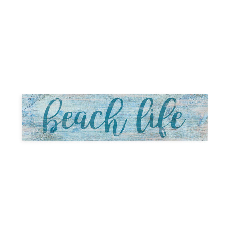 P. Graham Dunn Beach Life Distressed Blue 6 x 1.5 Mini Pine Wood Tabletop Sign Plaque