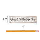 P. Graham Dunn Glory to Newborn King Whitewash Christmas 6 x 1.5 Mini Pine Wood Tabletop Sign Plaque
