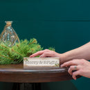 P. Graham Dunn Merry & Bright Christmas Whitewash 6 x 1.5 Mini Pine Wood Tabletop Sign Plaque
