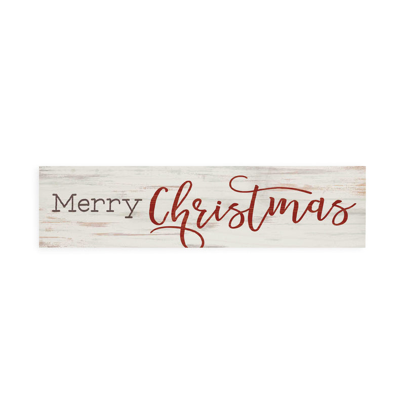 P. Graham Dunn Merry Christmas Whitewash 6 x 1.5 Mini Pine Wood Tabletop Sign Plaque