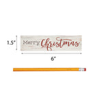 P. Graham Dunn Merry Christmas Whitewash 6 x 1.5 Mini Pine Wood Tabletop Sign Plaque