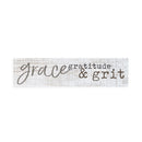 P. Graham Dunn Grace Gratitude & Grit Whitewash 6 x 1.5 Mini Pine Wood Tabletop Sign Plaque