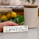 P. Graham Dunn Small Things with Great Love Whitewash 6 x 1.5 Mini Pine Wood Tabletop Sign Plaque