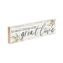 P. Graham Dunn Small Things with Great Love Whitewash 6 x 1.5 Mini Pine Wood Tabletop Sign Plaque