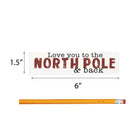 P. Graham Dunn North Pole White 6 x 1.5 Mini Pine Wood Christmas Tabletop Sign Plaque