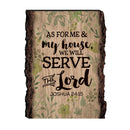 P. Graham Dunn As for Me & My House Joshua 24:15 Floral 4 x 6 Wood Bark Edge Design Sign