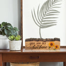 P. Graham Dunn You are My Sunshine Sunflowers 4 x 12 Wood Bark Edge Design Wall Art Sign