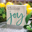 P. Graham Dunn Choose Joy Whitewash 3.5 x 3.5 Inch Pine Wood Tabletop Block Sign