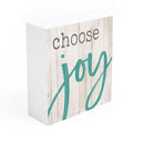 P. Graham Dunn Choose Joy Whitewash 3.5 x 3.5 Inch Pine Wood Tabletop Block Sign