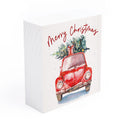 P. Graham Dunn Merry Christmas Rosy Red 3.5 x 3.5 Wood Christmas Decorative Word Block Sign