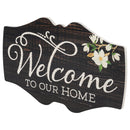 P. Graham Dunn Welcome to Our Home Magnolia 18 x 11 Inch Wood Vintage Signature Wall Plaque Sign