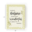 P. Graham Dunn Believe Wonderful Green 7 x 5 Pine Wood Tabletop Block Sign