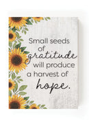 P. Graham Dunn Gratitude and Hope Yellow 7 x 5 Pine Wood Tabletop Block Sign