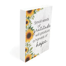 P. Graham Dunn Gratitude and Hope Yellow 7 x 5 Pine Wood Tabletop Block Sign
