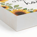 P. Graham Dunn Gratitude and Hope Yellow 7 x 5 Pine Wood Tabletop Block Sign