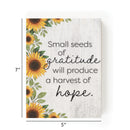 P. Graham Dunn Gratitude and Hope Yellow 7 x 5 Pine Wood Tabletop Block Sign
