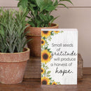 P. Graham Dunn Gratitude and Hope Yellow 7 x 5 Pine Wood Tabletop Block Sign
