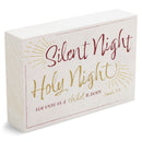 P. Graham Dunn Silent Night White 7 x 5 Pine Wood Christmas Tabletop Block Sign
