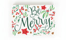 P. Graham Dunn Be Merry Red 7 x 5 Pine Wood Christmas Tabletop Block Sign