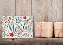 P. Graham Dunn Be Merry Red 7 x 5 Pine Wood Christmas Tabletop Block Sign