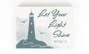 P. Graham Dunn Let Your Light Shine Blue 7 x 5 Pine Wood Tabletop Block Sign
