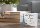 P. Graham Dunn Let Your Light Shine Blue 7 x 5 Pine Wood Tabletop Block Sign