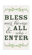 P. Graham Dunn Bless Our Home Shamrock Green 24 x 14 Pine Wood Pallet DÈcor Sign