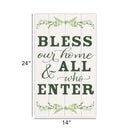 P. Graham Dunn Bless Our Home Shamrock Green 24 x 14 Pine Wood Pallet Décor Sign