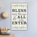 P. Graham Dunn Bless Our Home Shamrock Green 24 x 14 Pine Wood Pallet Décor Sign