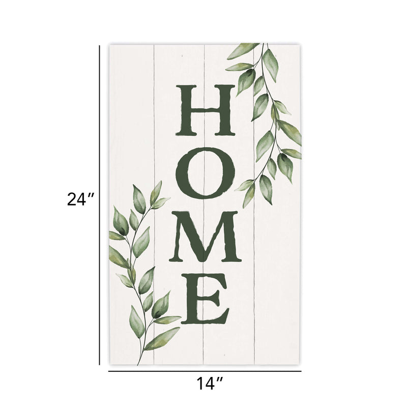 P. Graham Dunn Home Leaf Whitewash 24 x 14 Pine Wood Pallet Décor Sign