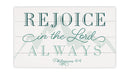 P. Graham Dunn Rejoice Always White 24 x 14 Pine Wood Pallet DÈcor Sign