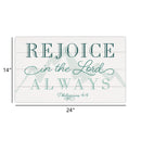 P. Graham Dunn Rejoice Always White 24 x 14 Pine Wood Pallet Décor Sign