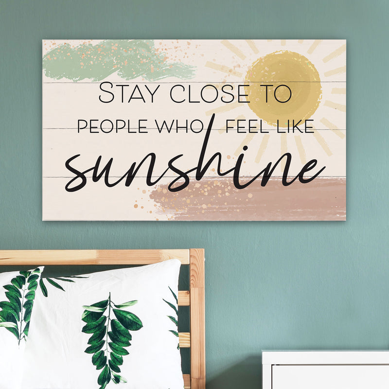 P. Graham Dunn Close To Sunshine Yellow 24 x 14 Pine Wood Pallet Décor Sign