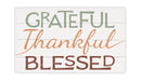 P. Graham Dunn Grateful Thankful White 24 x 14 Pine Wood Pallet DÈcor Sign