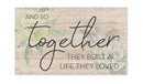P. Graham Dunn Together Built Life Brown 24 x 14 Pine Wood Pallet DÈcor Sign