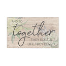 P. Graham Dunn Together Built Life Brown 24 x 14 Pine Wood Pallet Décor Sign