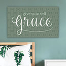 P. Graham Dunn Give Yourself Grace Green 24 x 14 Pine Wood Pallet Décor Sign