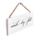 P. Graham Dunn Wash Dry Fold Laundry Whitewash 10 x 3.5 Pine Wood String Sign