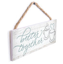 P. Graham Dunn Better Together Whitewash 10 x 3.5 Pine Wood String Sign