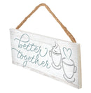 P. Graham Dunn Better Together Whitewash 10 x 3.5 Pine Wood String Sign