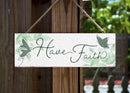 P. Graham Dunn Have Faith Butterfly Green 10 x 3.5 Pine Wood String Sign