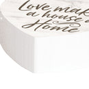 P. Graham Dunn Love Makes A House A Home Heart Cream 3.5 x 3.25 Pine Wood Small Tabletop Plaque