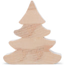 P. Graham Dunn We Wish You A Merry Christmas Red Plaid 3.5 x 3.194 Pine Wood Christmas Shape Sign