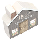 P. Graham Dunn Home is Where Grandma is Floral Grey 3.2667 x 3.25 Pine Wood Small Shape Plaque