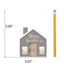 P. Graham Dunn Home is Where Grandma is Floral Grey 3.2667 x 3.25 Pine Wood Small Shape Plaque