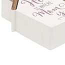 P. Graham Dunn Home is Where Mom is Floral White 3.2667 x 3.25 Pine Wood Decorative Small Shape Plaque