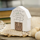 P. Graham Dunn Country is Good for Soul Barn Brown 3.5 x 3.25 Pine Wood Tabletop Shape Sign