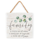 P. Graham Dunn Family Little Crazy Loud Lot of Love White 7 x 7 Inch Wood Pallet Wall Hanging Sign